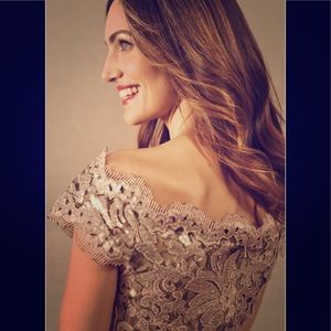 BHLDN Tadashi gold sequin dress- NWT